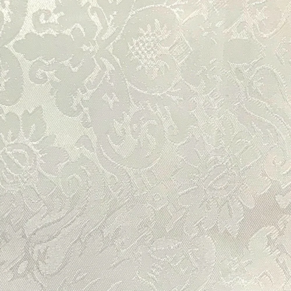 Holly Homes Table Runner Silky Damask Holiday Dressy White 13 in x 72 in